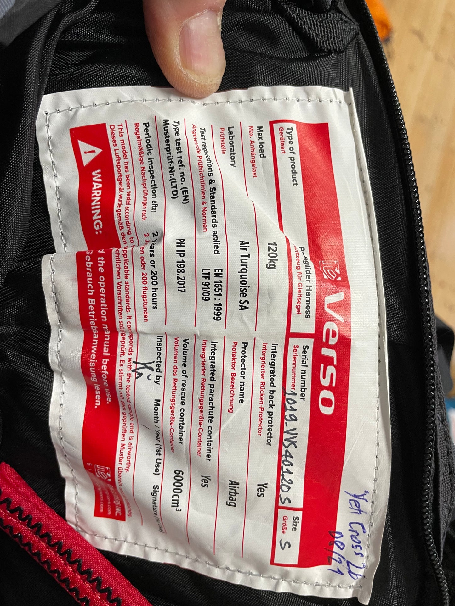 Gin VERSO 3 Gr. S (120S)